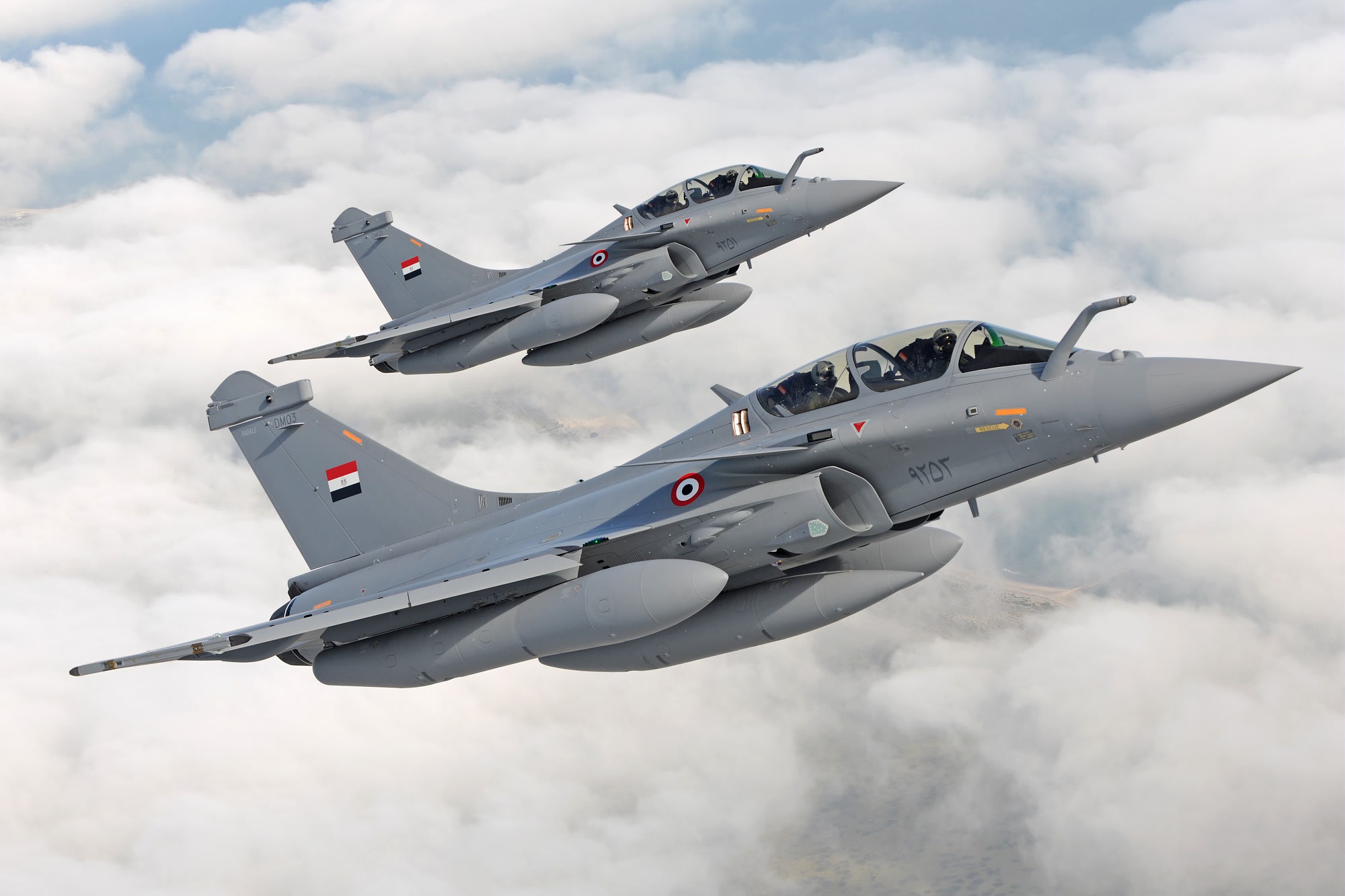 Rafales in flight