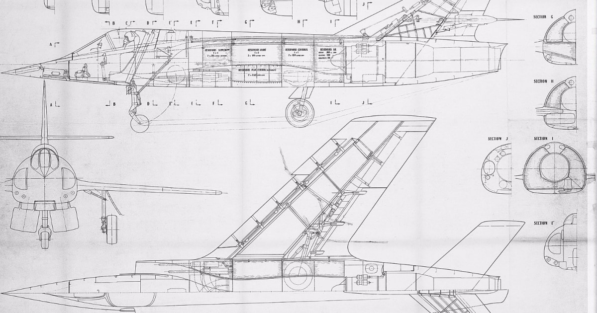 Aircraft plan : Étendard IV 01.