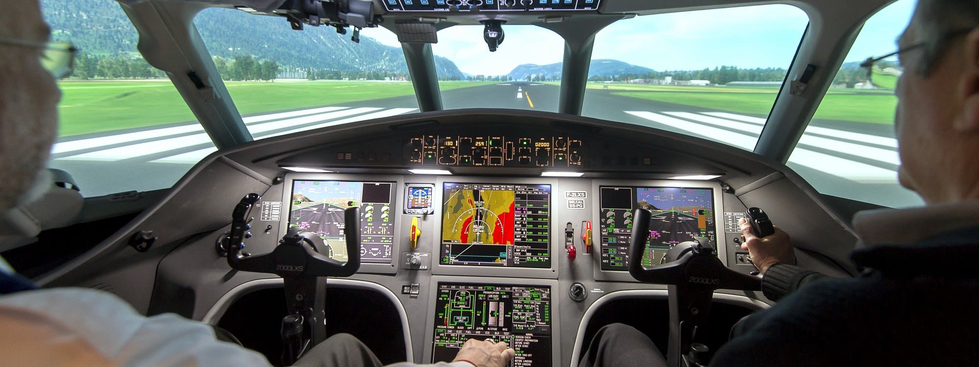 Falcon 2000LXS, flight simulator, FlightSafety