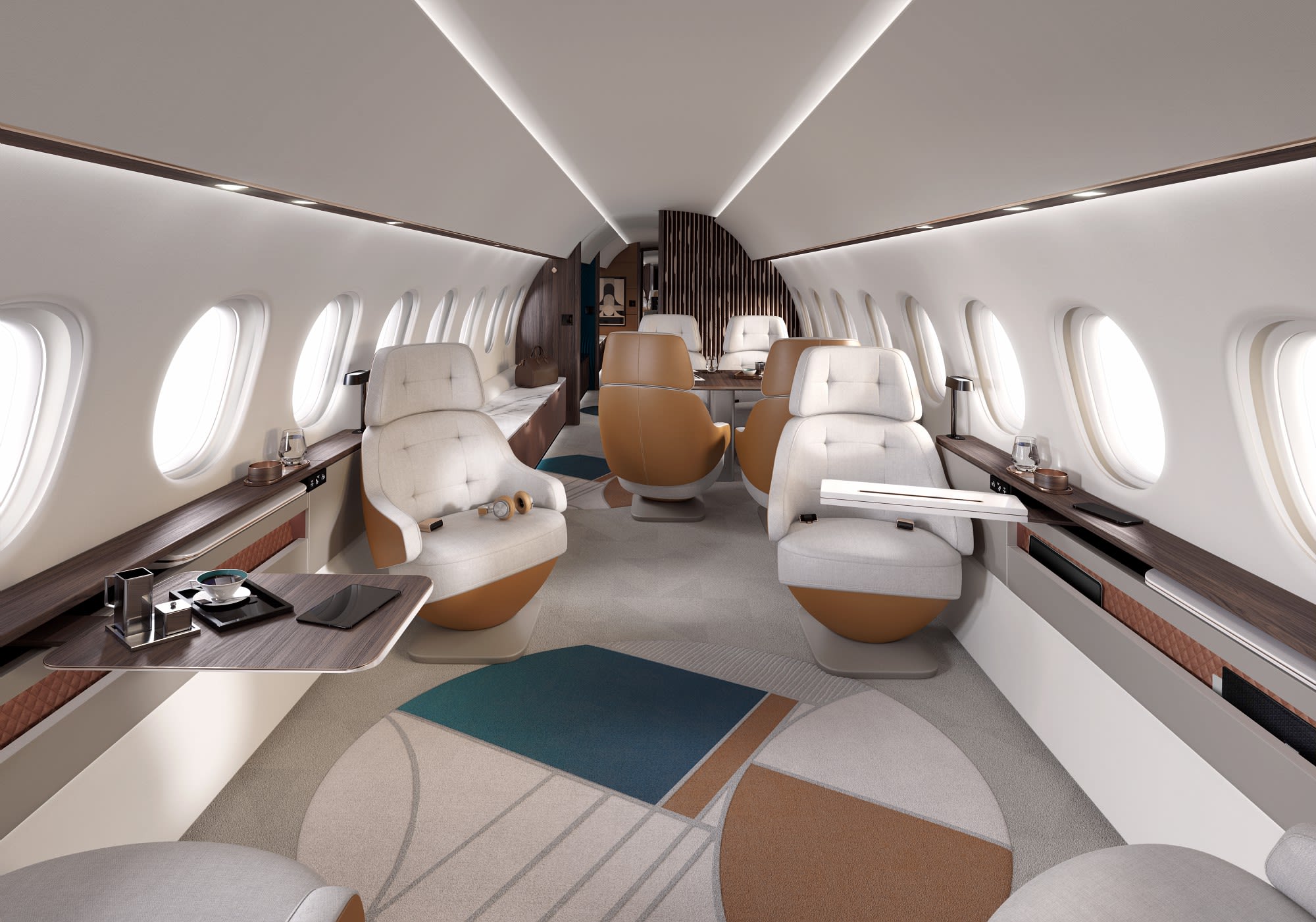 Falcon 10X cabin