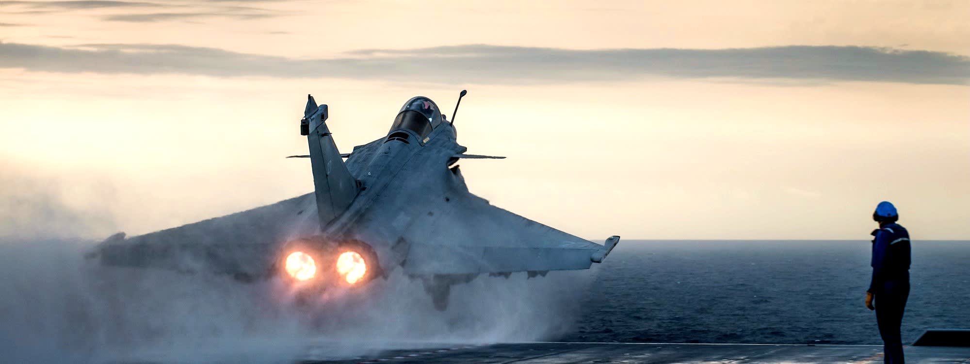 Rafale M on Charles de Gaulle aircraft carrier