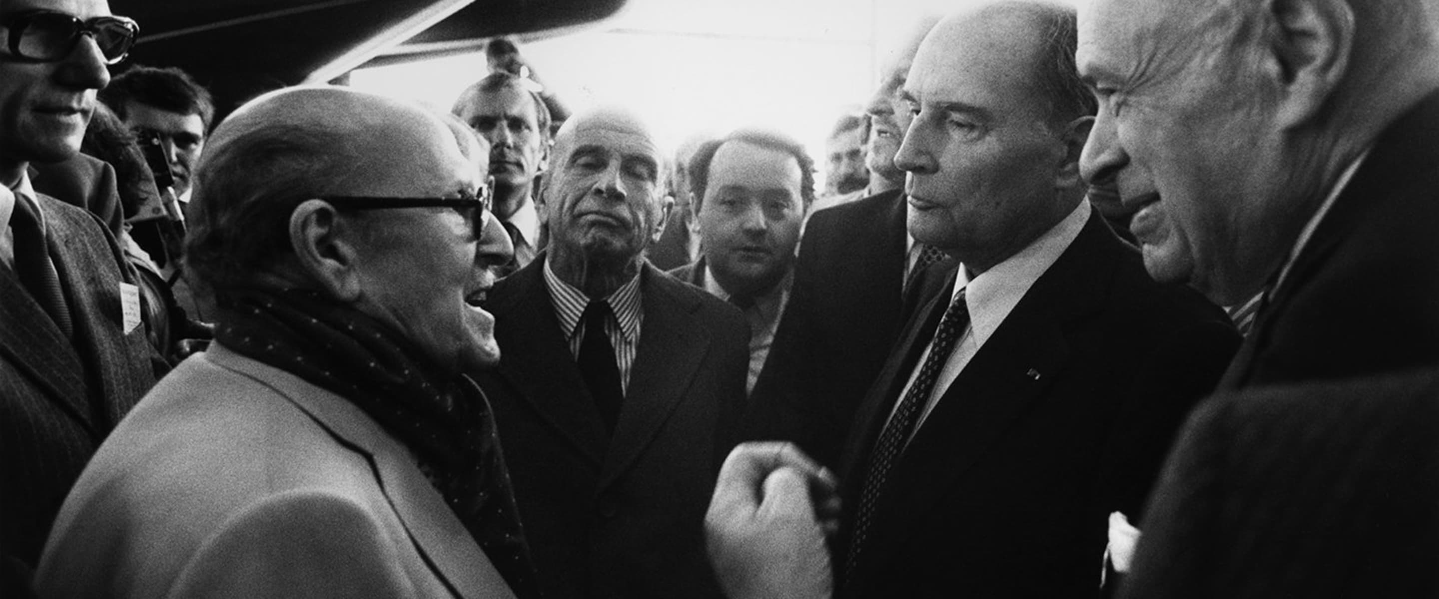Marcel Dassault and François Mitterrand, 1983.