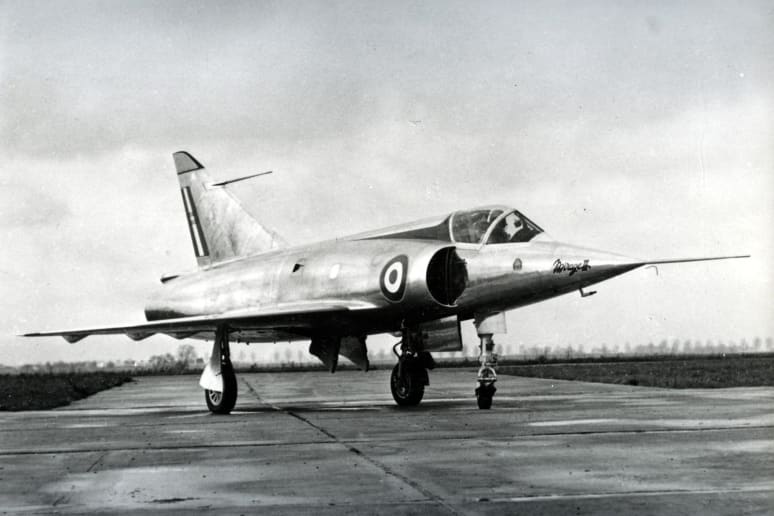 Mirage III 001 au sol, sans ses souris