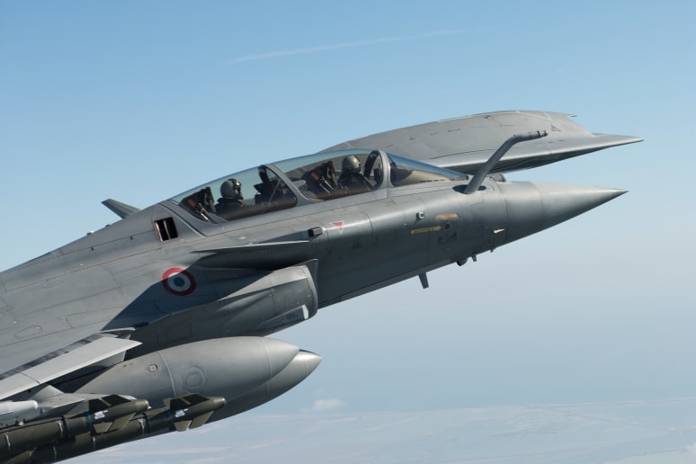 nEUROn and Rafale in flight