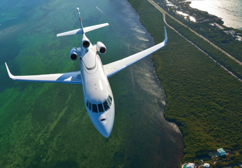 Falcon 900LX en vol