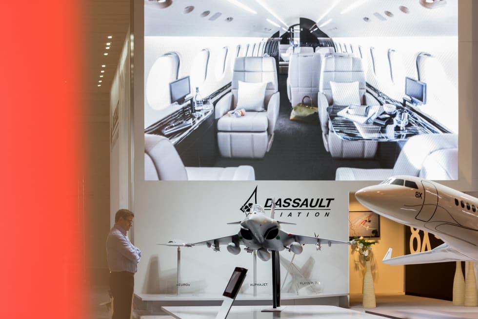 EBACE 2017, Genève, Suisse, 22-24 mai 2017. Stand Dassault Aviation.