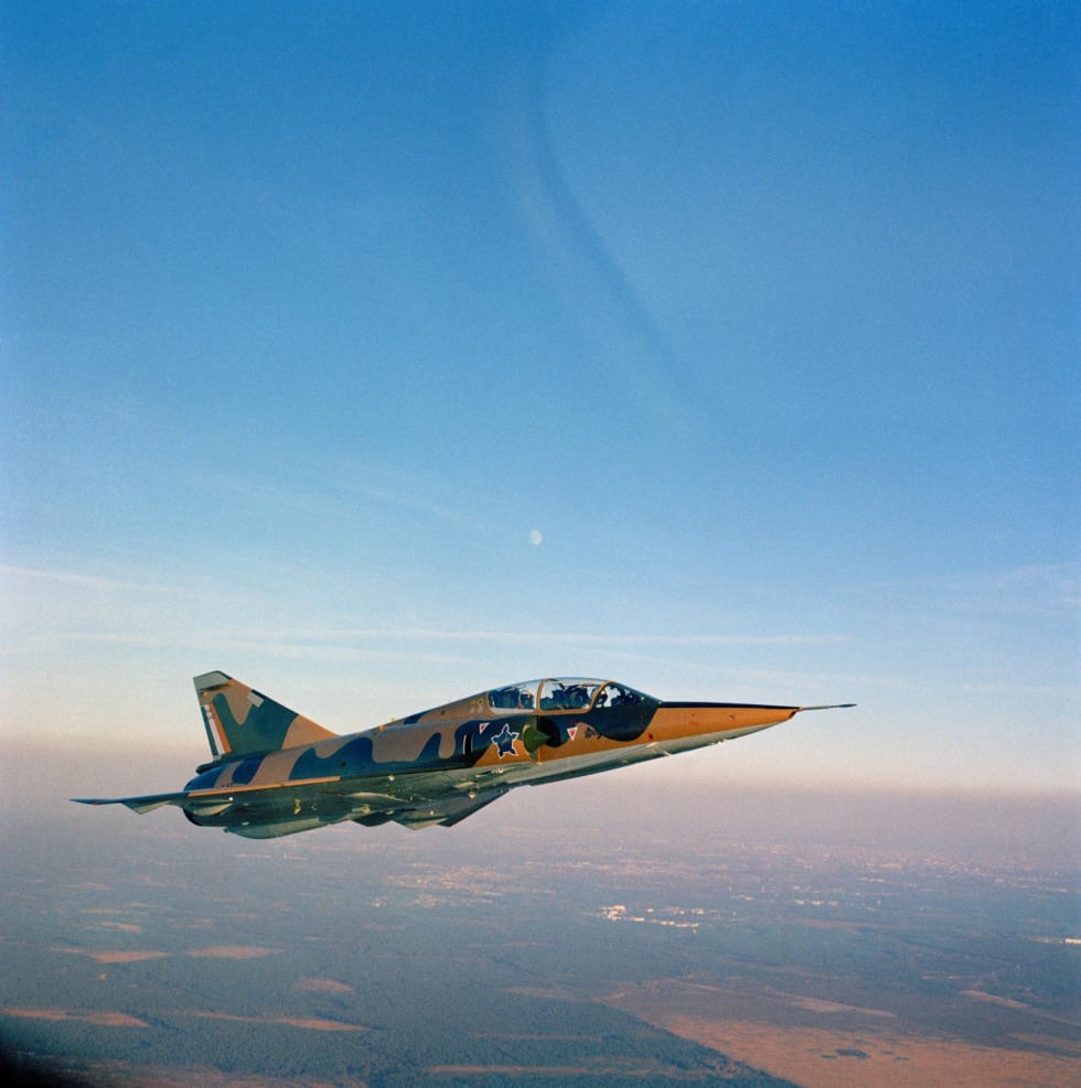 Mirage III D2Z, Afrique du Sud, en vol.