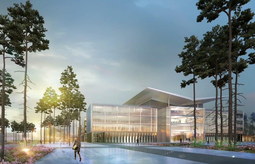 Vue d'architecte du futur bâtiment Mérignac 2020.