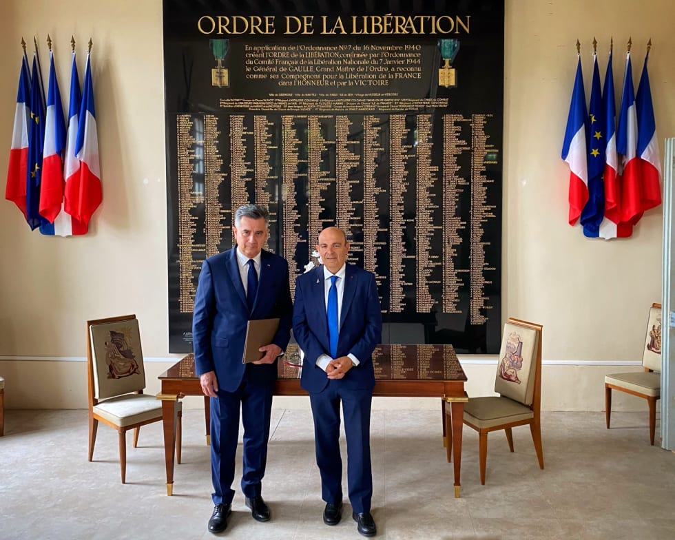 Rencontre entre le général Christian Baptiste, délégué national de l’Ordre, et Eric Trappier, PDG de Dassault Aviation - 2