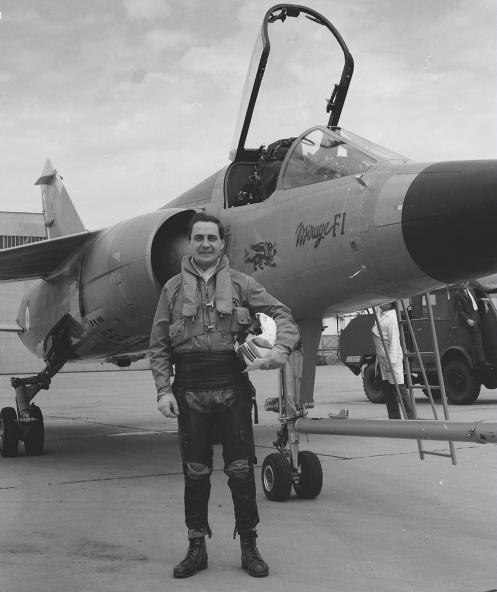 Jean-Marie Saget devant le Mirage F1 le 29/04/1969