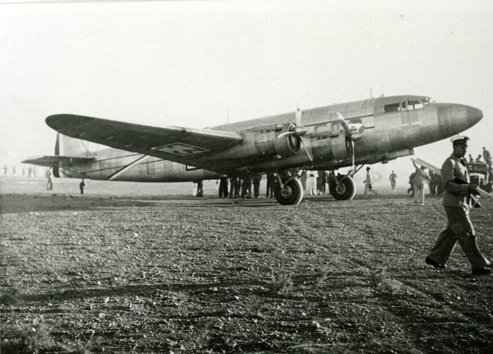 MB 160 on the ground (1st flight en 1937). First four-engine airliner. © Dassault Aviation - All Rights Reserved