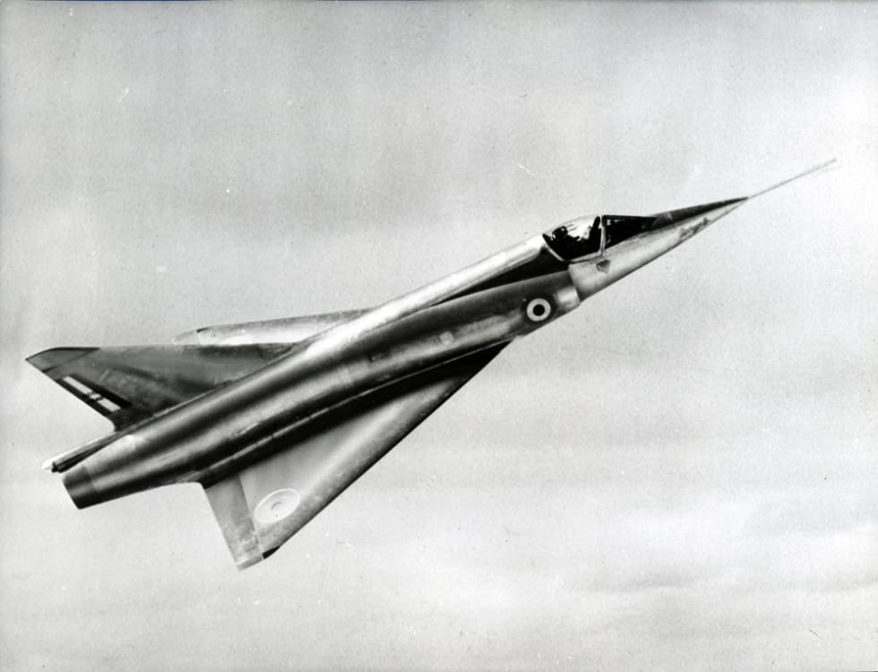 Mirage III 001 in flight