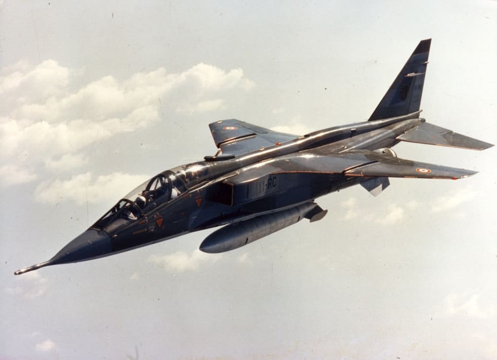 Jaguar in flight. First jet fighter built as a cooperative venture