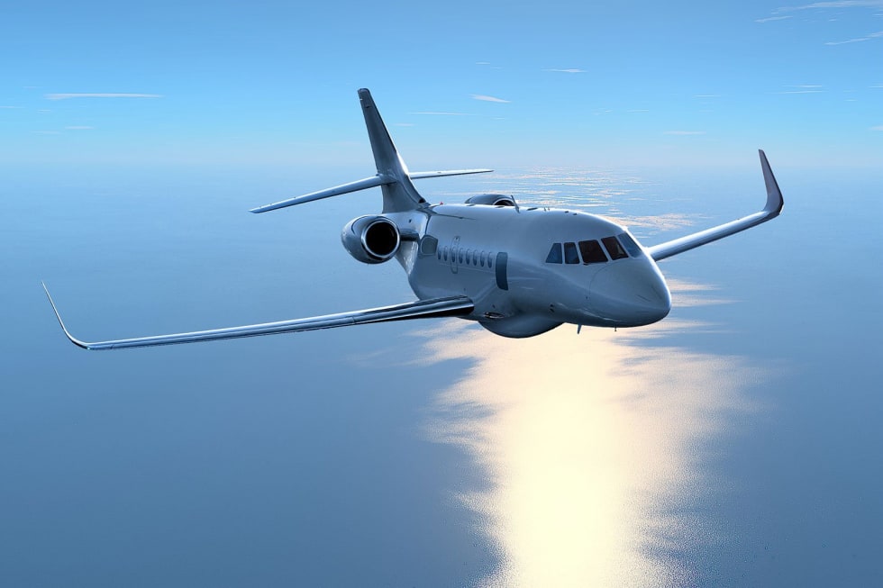 Falcon 2000 MRA in flight