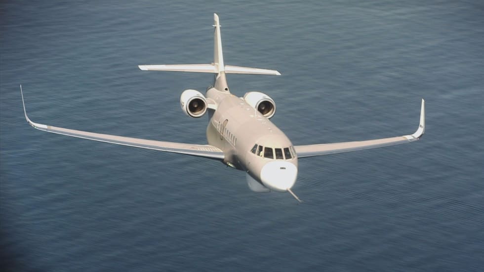 Falcon 2000MRA in flight