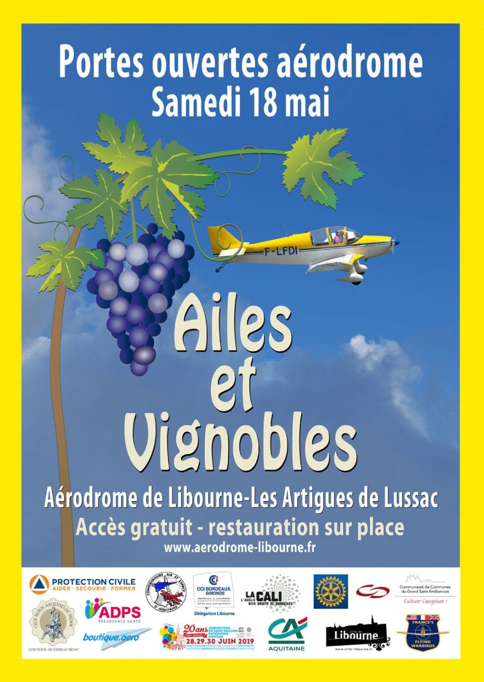 “Wings and Wine” Open House poster