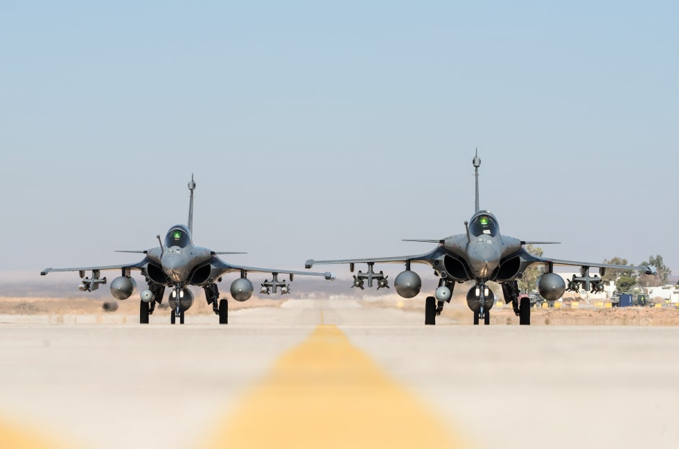 Two Rafale on the ground