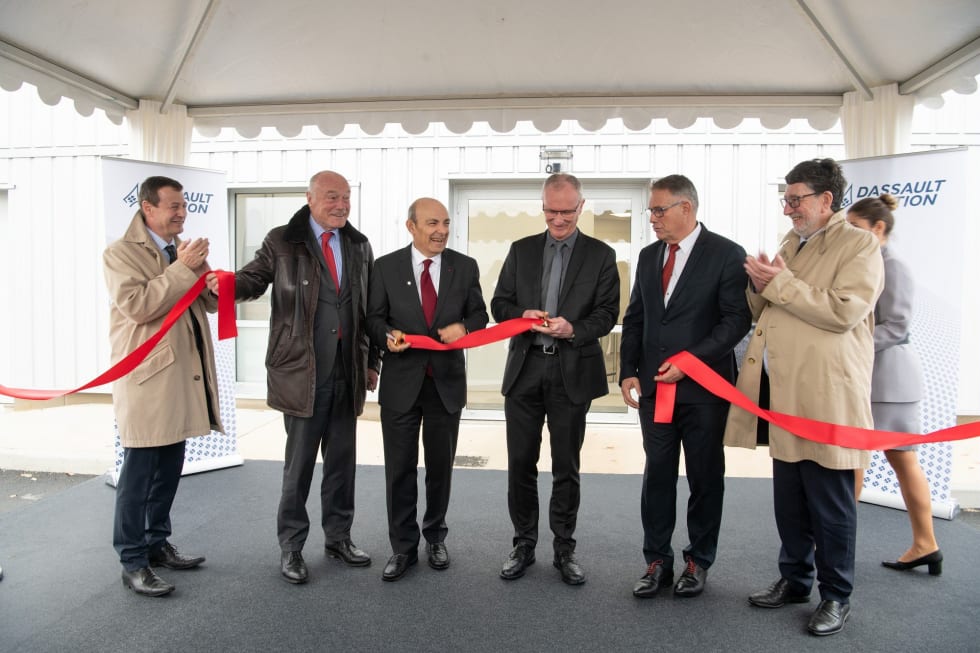 Inauguration of our new pyrotechnic facilities, led by Eric Trappier, Chairman and CEO of Dassault Aviation, along with site director Pascal Nibaudeau.